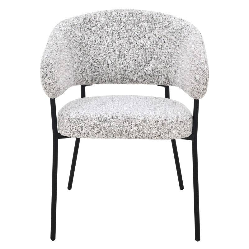 Sedia AMUL rivestita, seduta beige/gambe nere