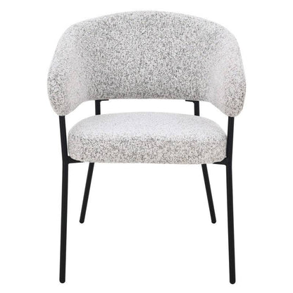 Sedia AMUL rivestita, seduta beige/gambe nere