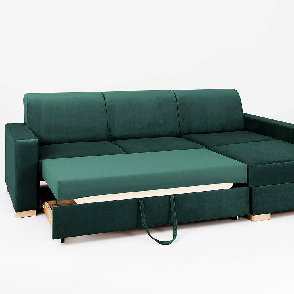 Eckschlafsofa STABLE R – Avocado