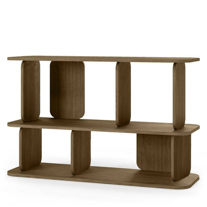 Scaffale basso arrotondato SALA, marrone espresso