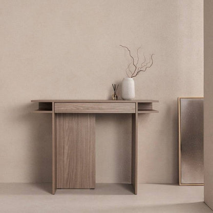 Scrivania/Console ANSO con cassetto, quercia perla