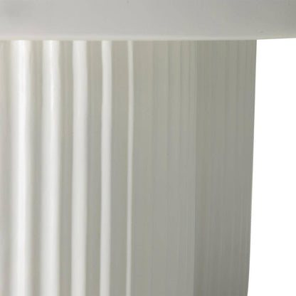Beistelltisch RIGATO 70 cm, rund, weiß, geriffelt