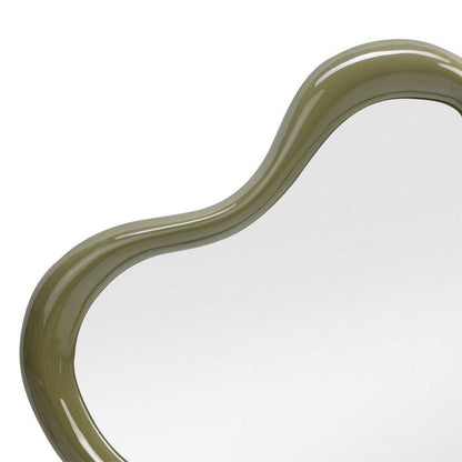 Specchio IZZY sospeso, forma irregolare, verde chiaro