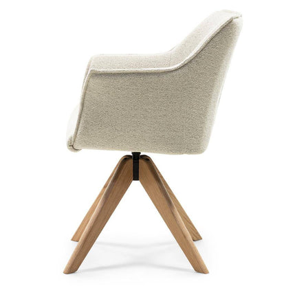 Drehstuhl MANER, Creme, Eiche