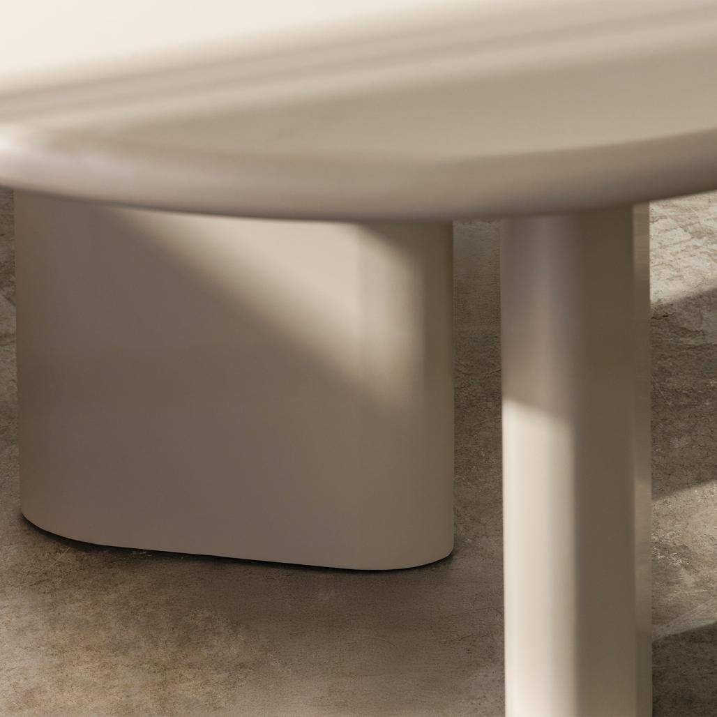 Esstisch LOREN 220 cm, dunkelbeige, oval