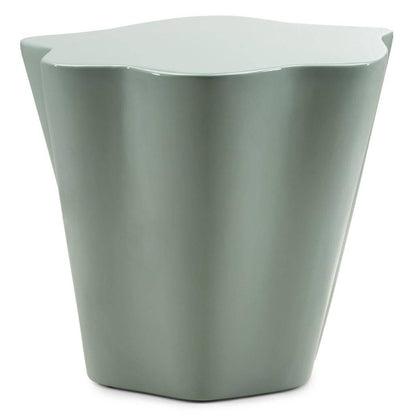 Tavolino 49 cm FIOR, salvia, lucido, forme arrotondate