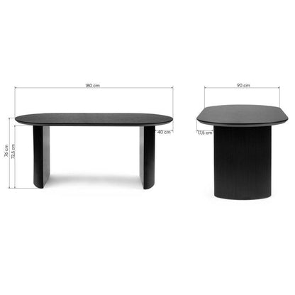 Tavolo da Pranzo RIZIO 180 cm - Nero