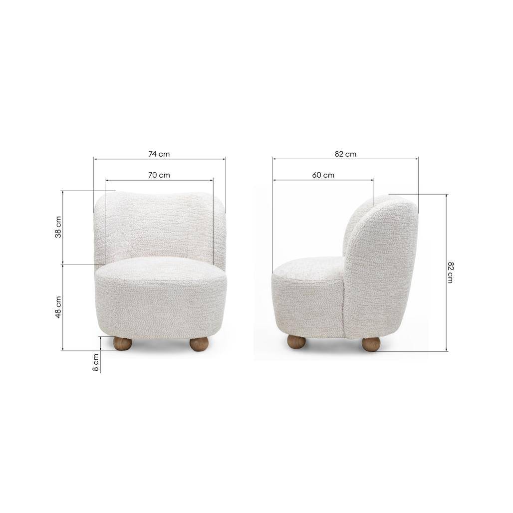Poltrona Relax IMAMI, Beige, Forme Arrotondate
