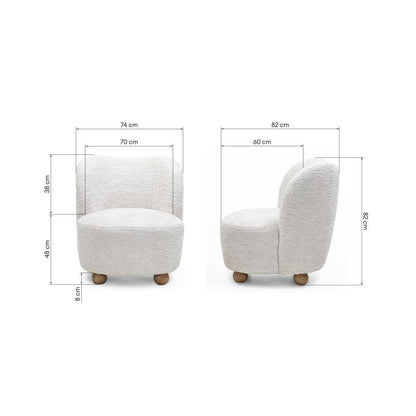 Poltrona Relax IMAMI, Beige, Forme Arrotondate