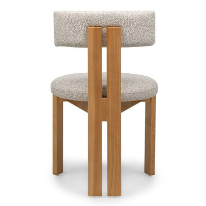 Stuhl MARTIN beige-cremefarben Naturholz