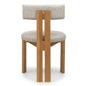 Sedia MARTIN beige-crema legno naturale