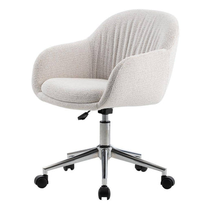 Sedia girevole OTELLO, crema, gambe cromate
