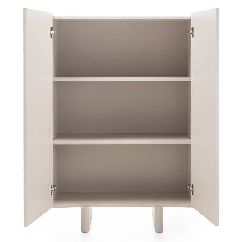 Cassettiera OSSM 2 porte cashmere, fronti arrotondati