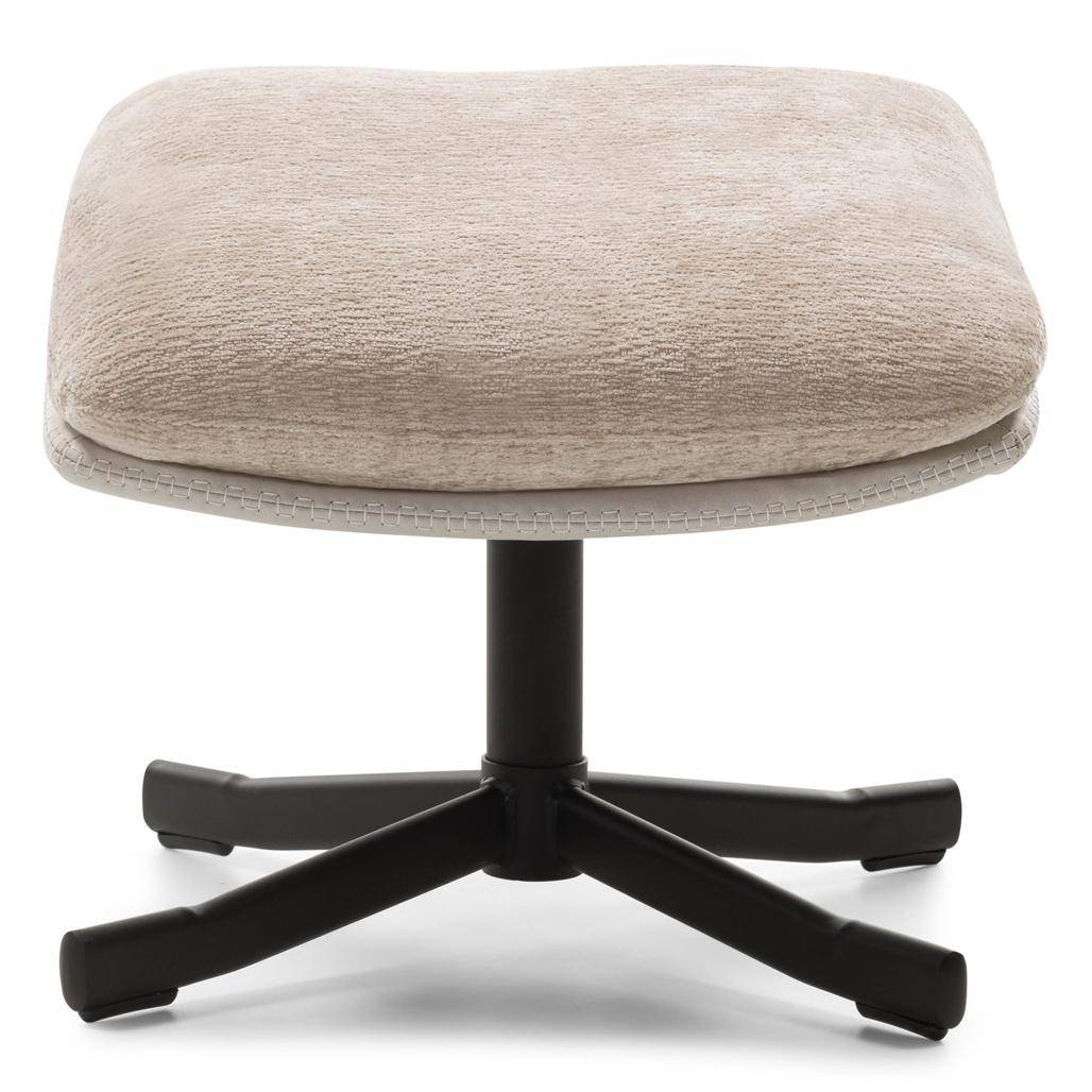 Poltrona Girevole UNO, beige con poggiapiedi