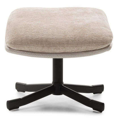 Poltrona Girevole UNO, beige con poggiapiedi