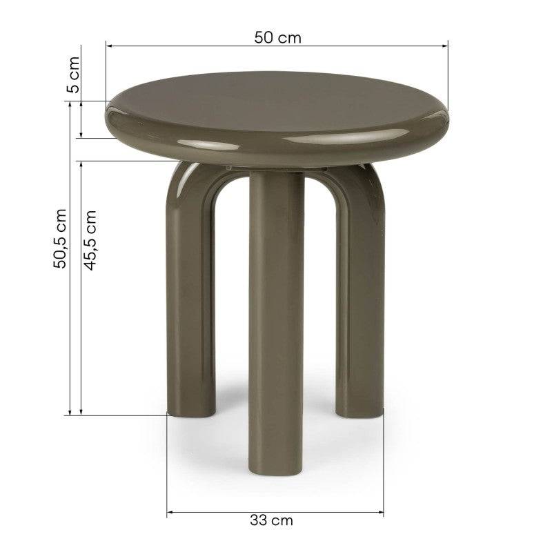 Tavolino laterale FLIM 50 cm, verde/grigio