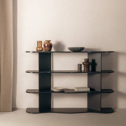 Scaffale Basso RHIO Nero con Onda