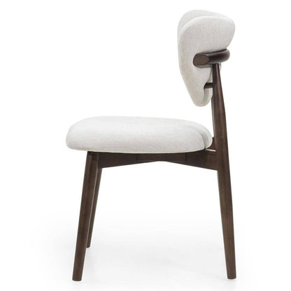 Esszimmerstuhl JULIETTE, beige/Nussbaum
