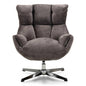 Poltrona girevole LUPIN, tortora/gambe cromate