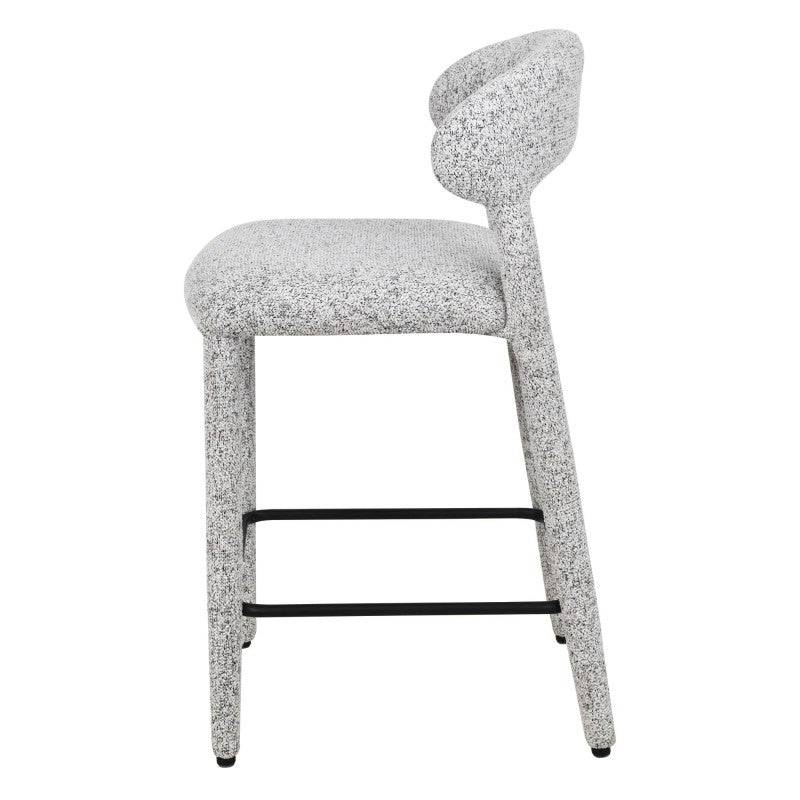Sgabello imbottito IROKI, beige-grigio melange