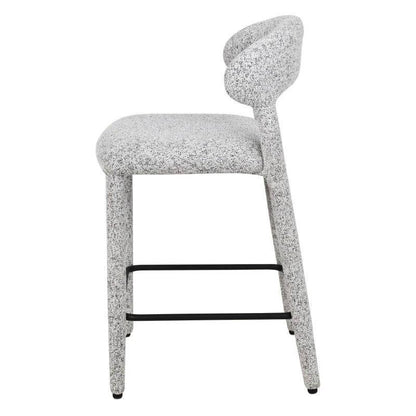 Sgabello imbottito IROKI, beige-grigio melange