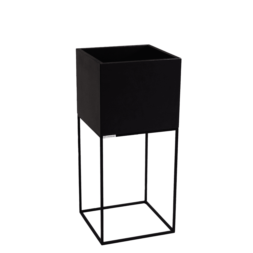 Vaso Flowerpot PALMUS METAL 80x35x35 - Nero