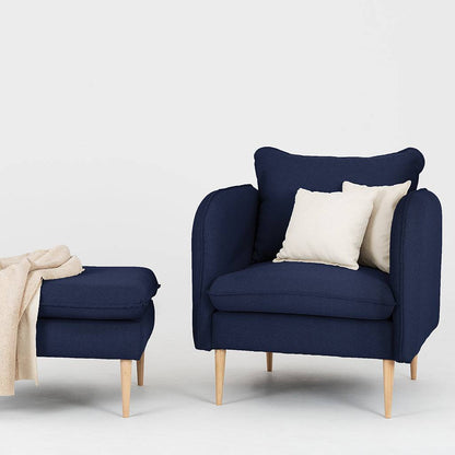 Poltrona POSH WOOD - Inchiostro, Naturale