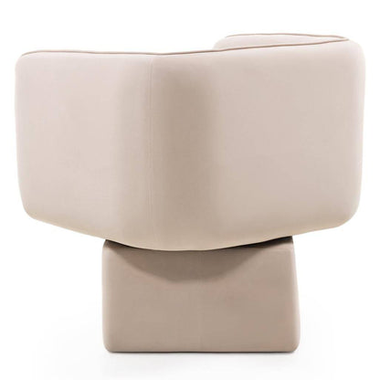 Sedia girevole MAREL beige chiaro velluto