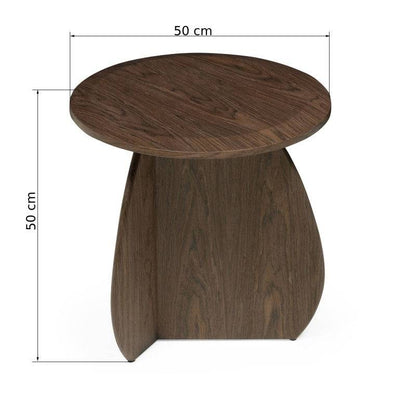 Tavolino laterale OKUN 50 cm, noce scuro