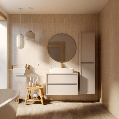 Mobile bagno PLANCK, colonna, cashmere