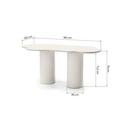 Tavolo da Pranzo VIVRE 180 cm, Grigio-Beige