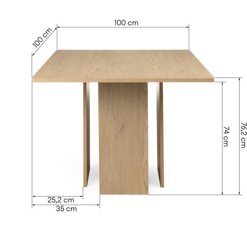 Tavolo da pranzo ASPER 100 cm, rovere Cremona Torro