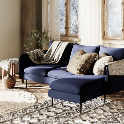 Ecksofa POSH P – Tinte, Schwarz