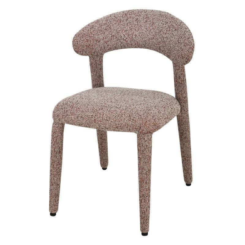 Sedia imbottita IROKIH, melange beige e bordeaux