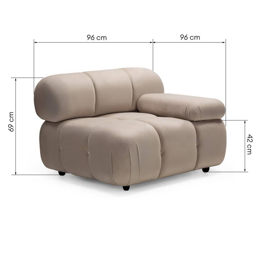 Modul Groß URBANIQUE, Hellbeige, Samt