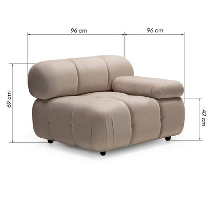 Modul Groß URBANIQUE, Hellbeige, Samt
