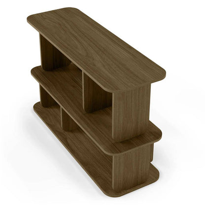 Scaffale basso arrotondato SALA, marrone espresso