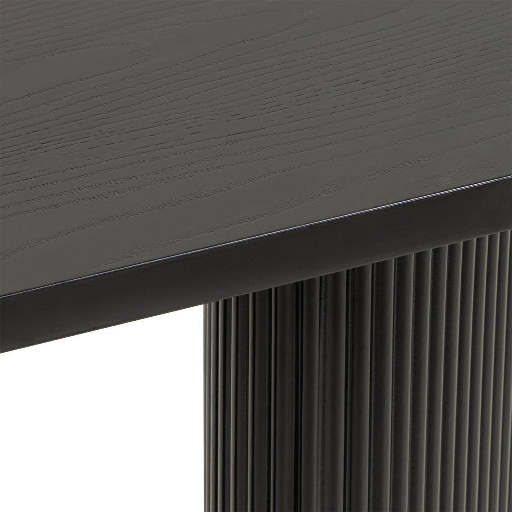 Scrivania/Console 140 cm ALREQUIN, nero, con listelli