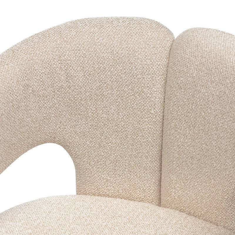 JOEL Sgabello rivestito beige