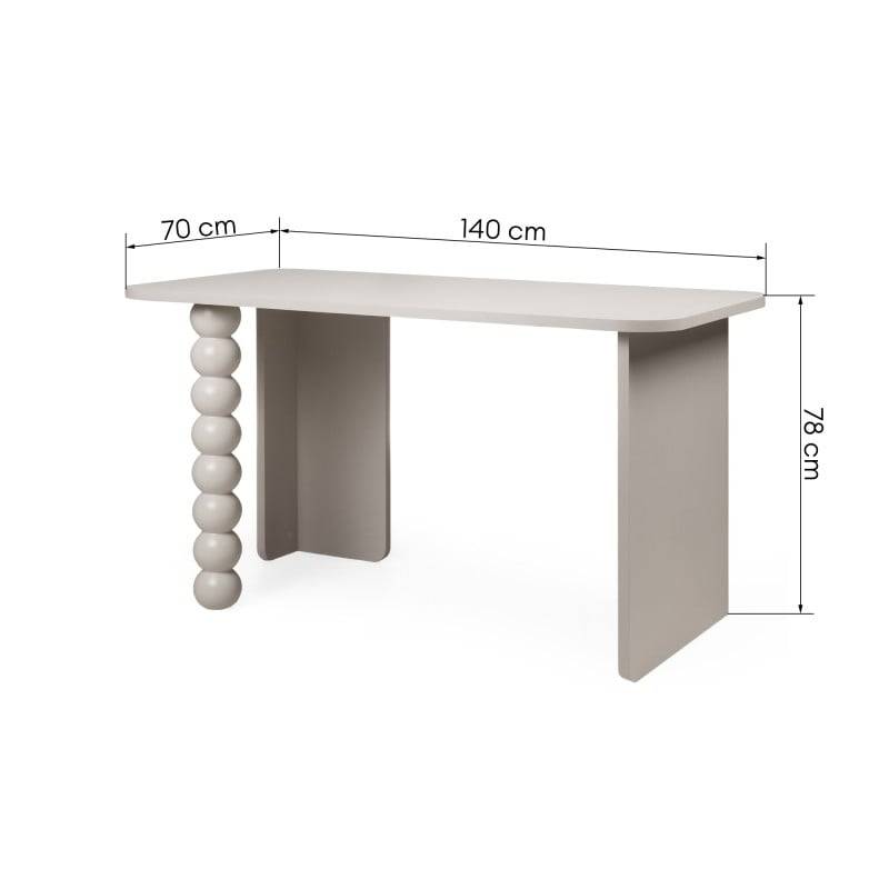 ORELIA cashmere desk with decorative leg