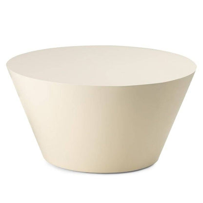 Beistelltisch ELISSA Ø60 cm, creme-weiß, hochglänzend