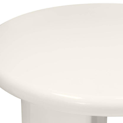 Tavolino laterale LOLA 40 cm, crema, lucido