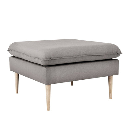 Pouf POSH WOOD – Stahl, Naturholz