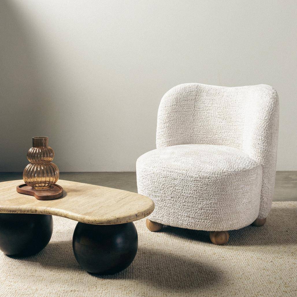 Poltrona Relax IMAMI, Beige, Forme Arrotondate