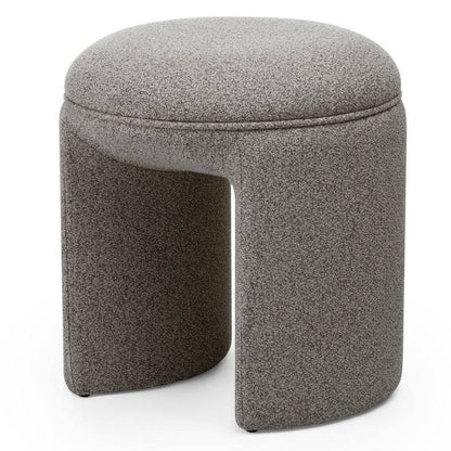 Pouf imbottito CAVE, forma arrotondata, marrone chiaro