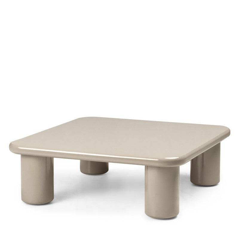 Tavolino MURIEN 90 cm, beige scuro, lucido