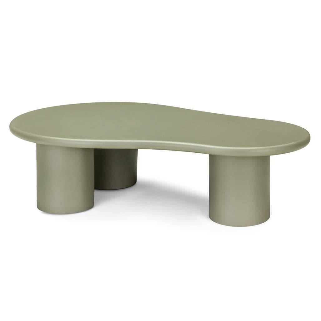 Tavolino da caffè NUBE, verde oliva opaco