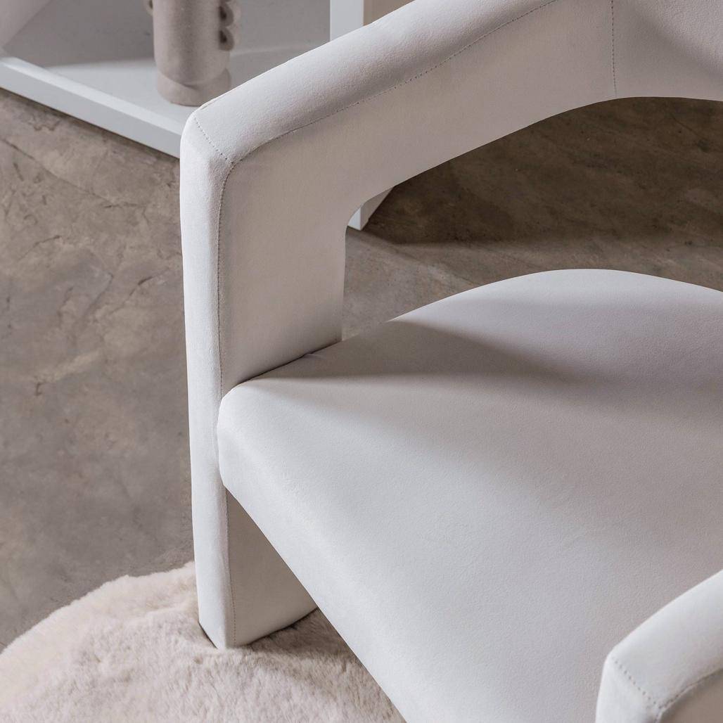 Poltrona Lounge LAUREN VELVET, Samt beige