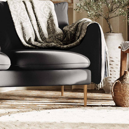 Ecksofa POSH L WOOD Platin
