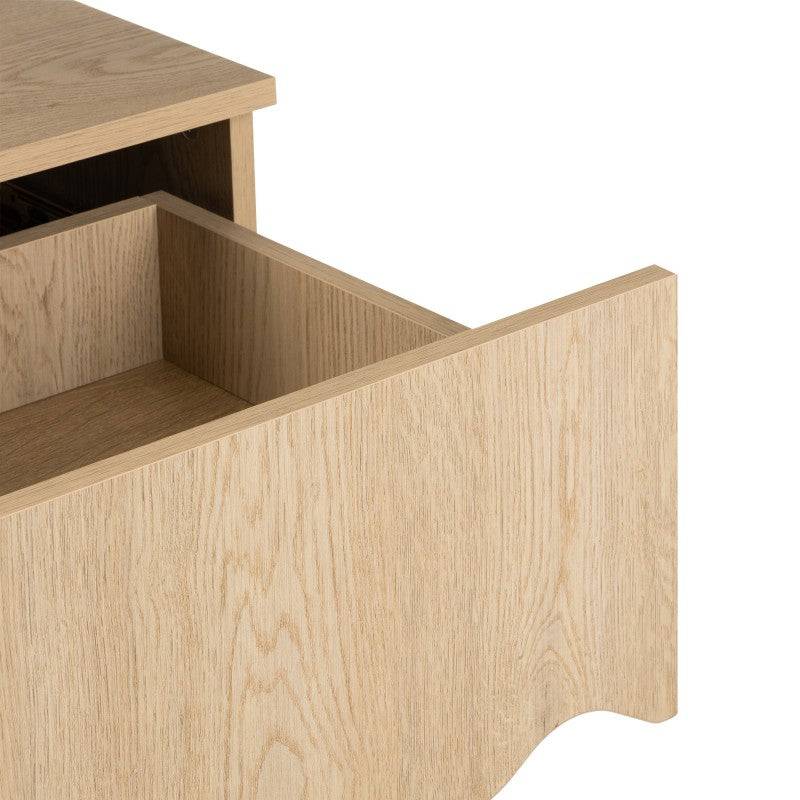 Comodino TIM Cremona Torro Oak con Onda